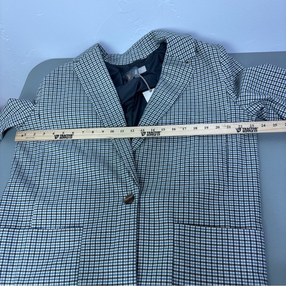 A New Day NWT Women's Blazer Plaid Button 2 Pocket XL Career Office Workwear - Picture 8 of 10